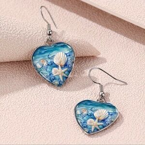 💎4/$20💎Heart Seashell Drop Earrings